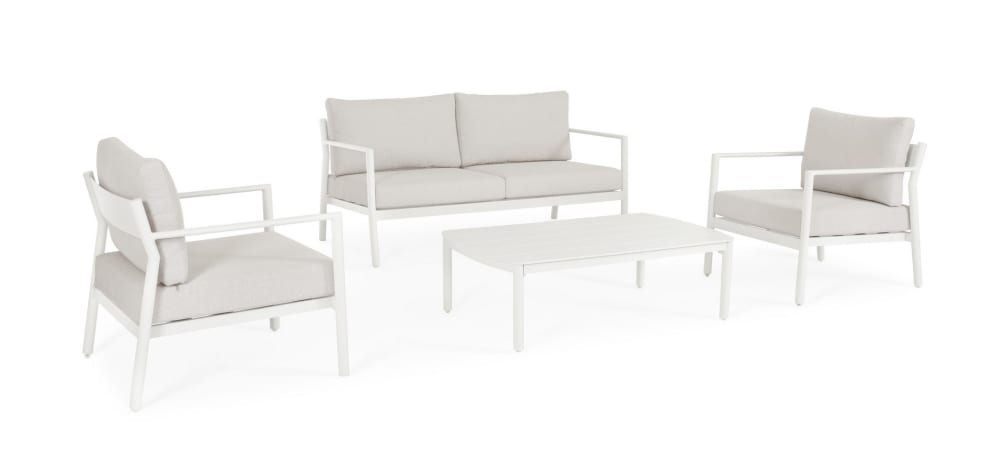 salon en aluminium blanc