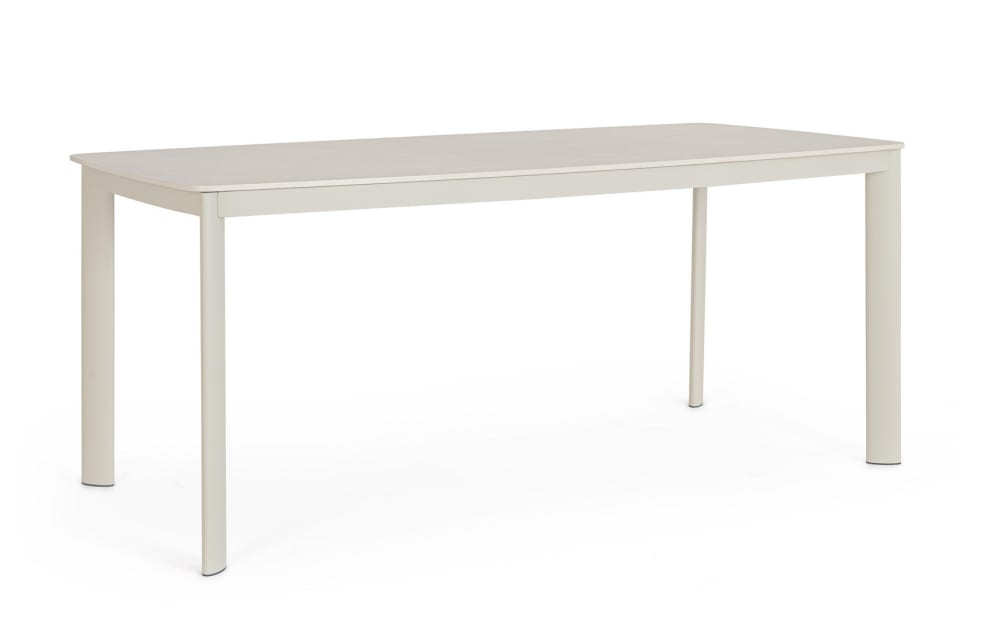 Table en aluminium beige