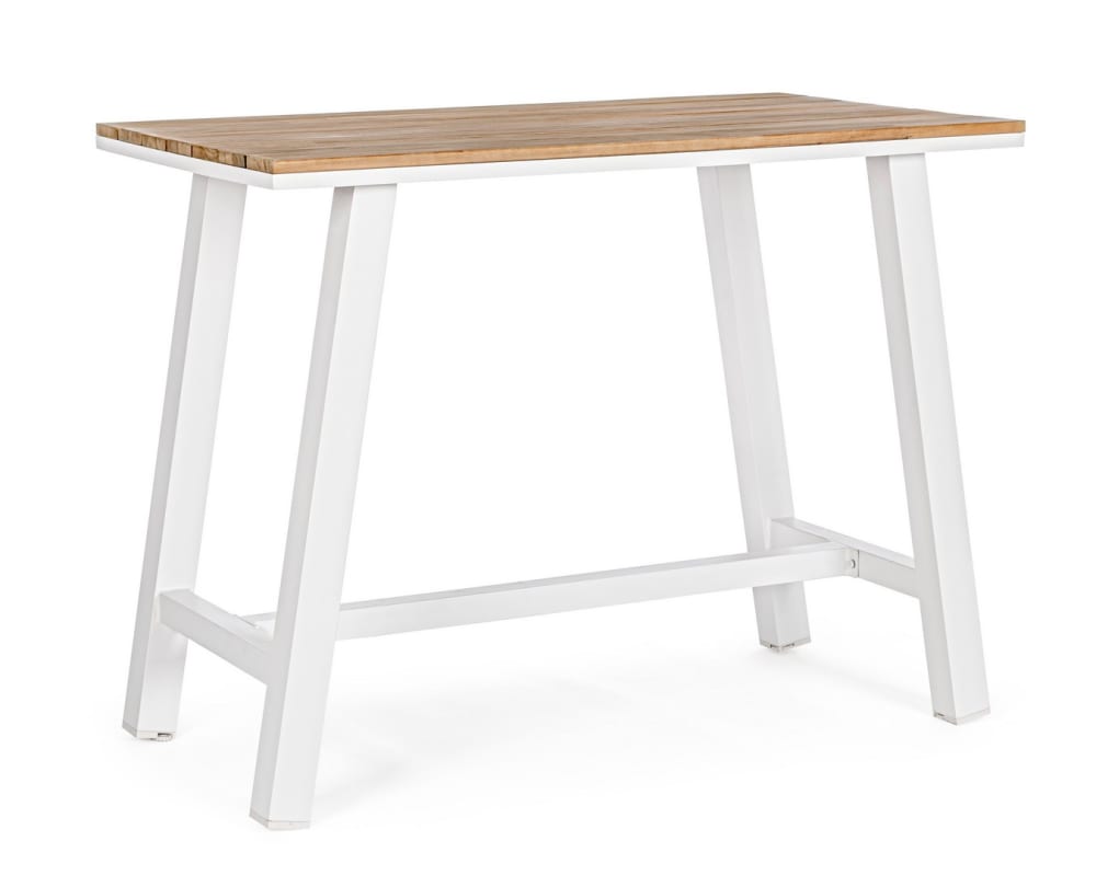 Table en aluminium blanc 131x73