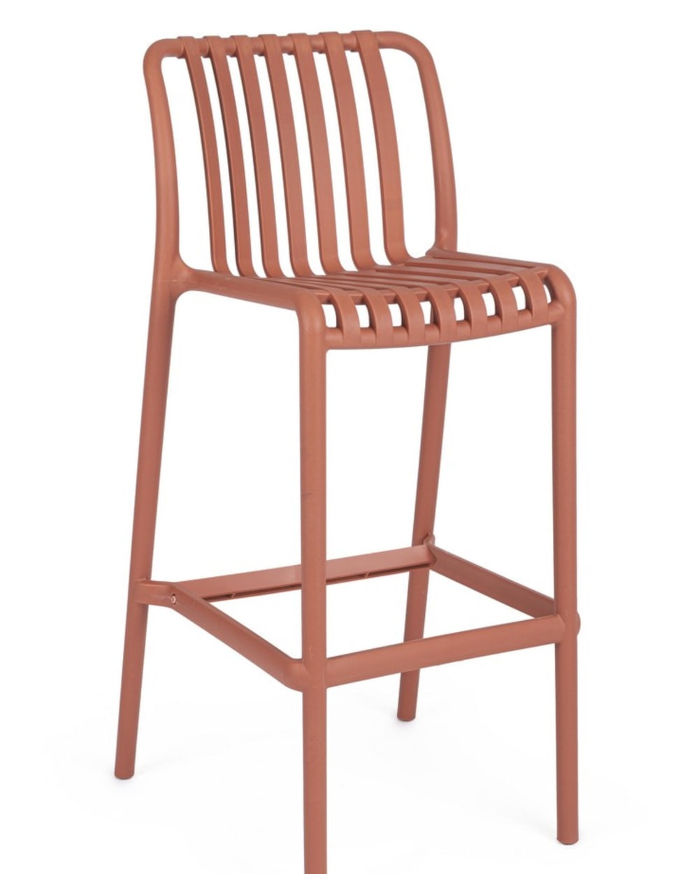 tabouret rouge en polypropylène