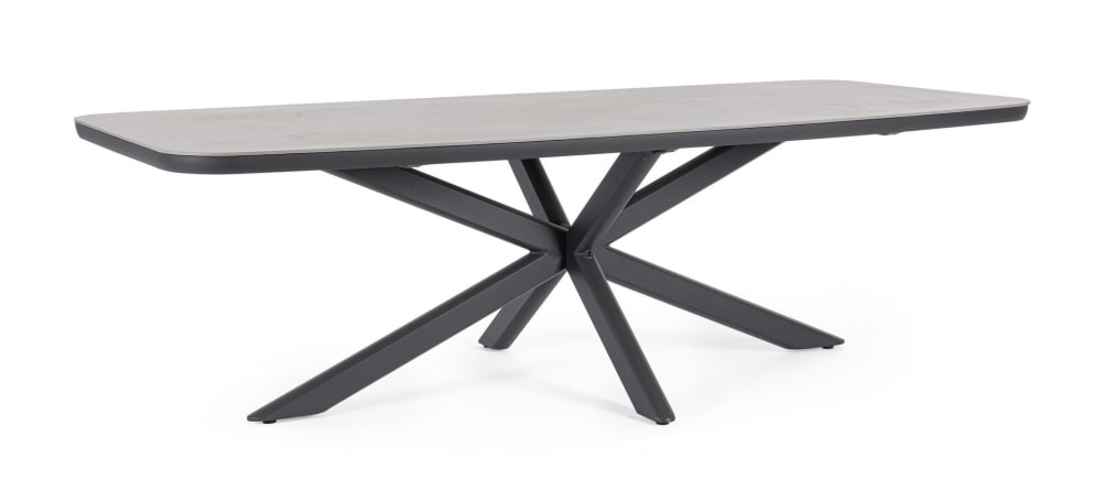 Table en aluminium avec - pierre