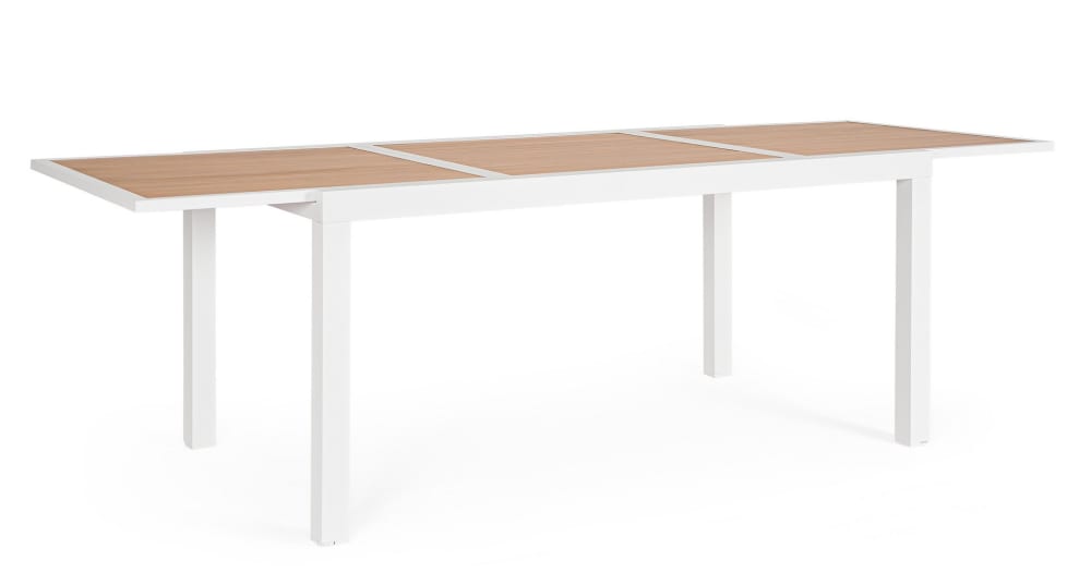 Table en aluminium avec - blanche