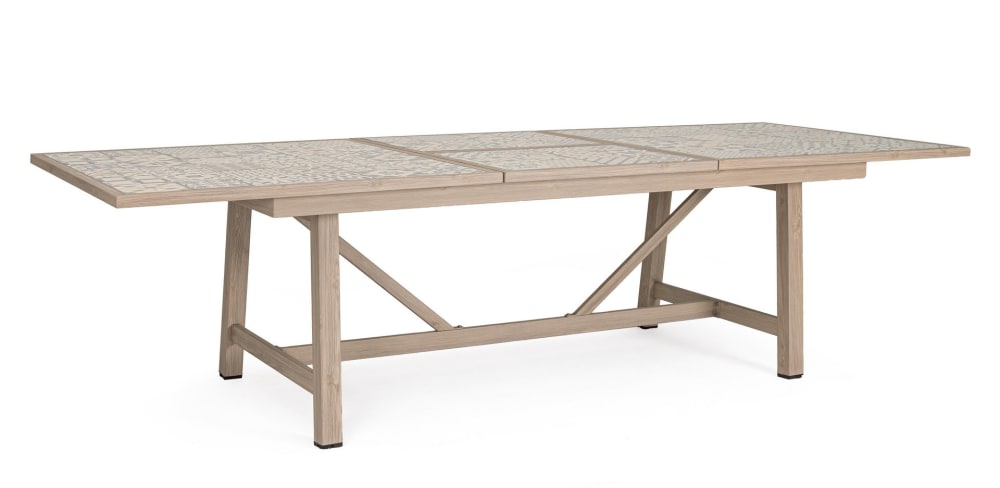 Table en aluminium 212-285x106 - grise