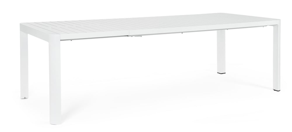 Table en aluminium 180-240x100 - blanche