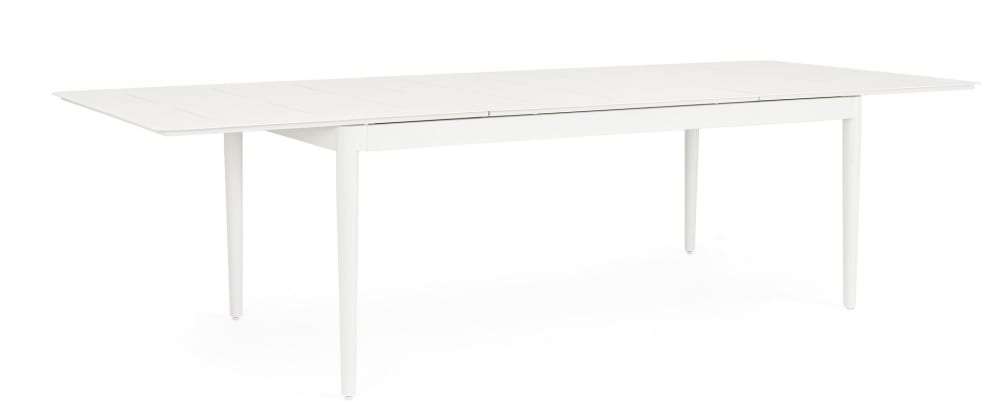 Table en aluminium avec - blanche