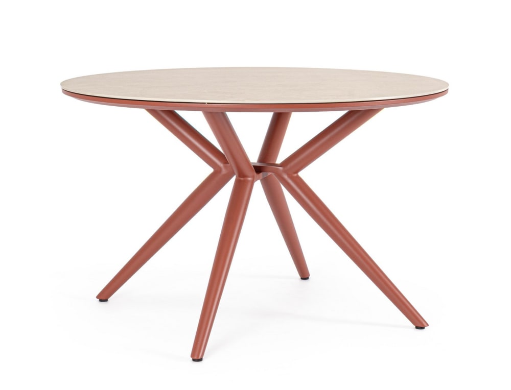 table en aluminium Ø130 - rouge