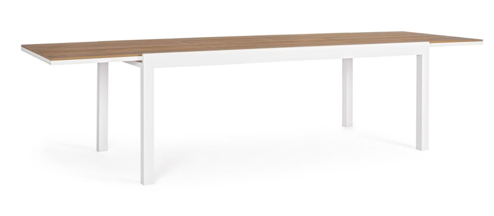 Table en aluminium et - blanche