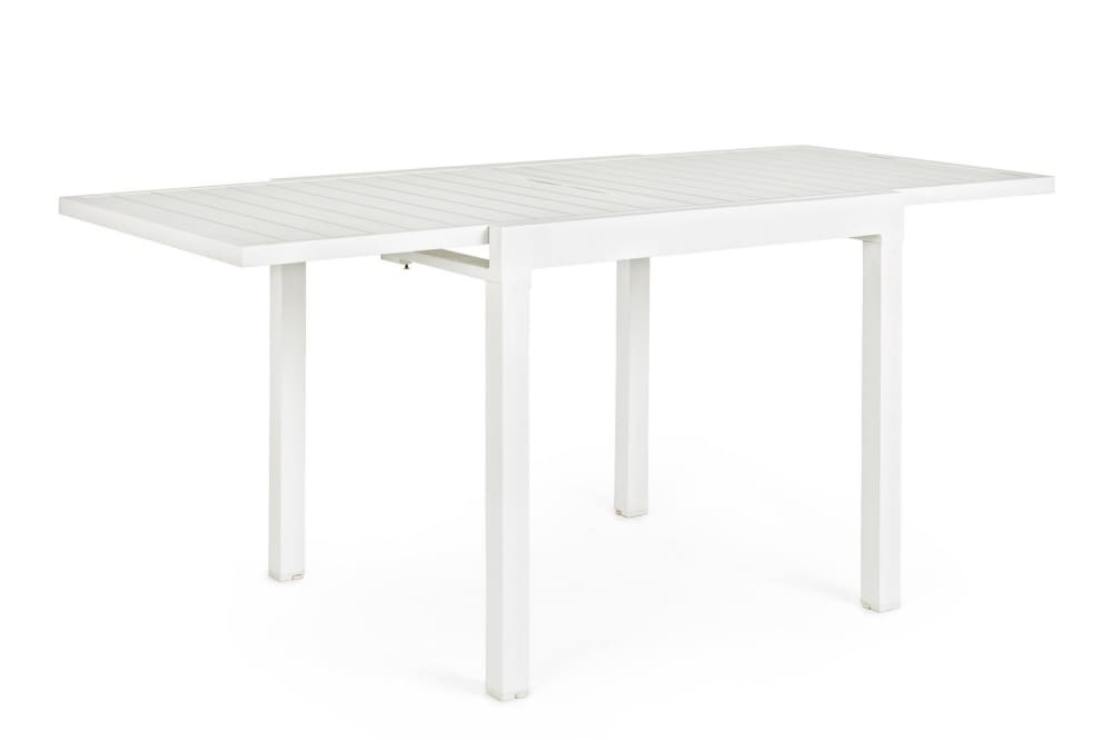 Table en aluminium 83-166X80 - blanche