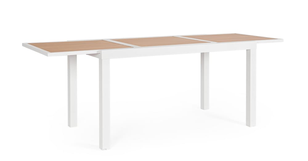 Table en aluminium avec - blanche