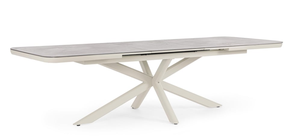 Table en aluminium avec - pierre