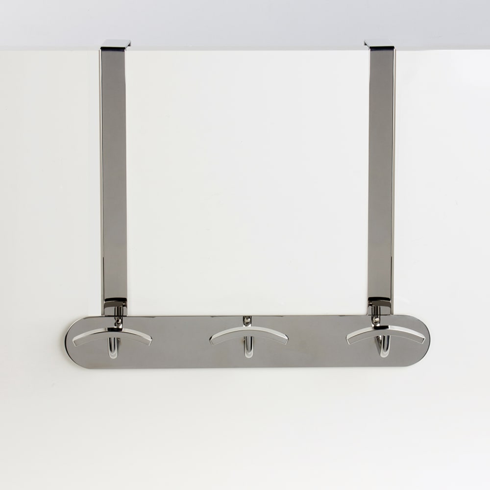 Patère overdoor inox brillante 3 têtes — vue 4