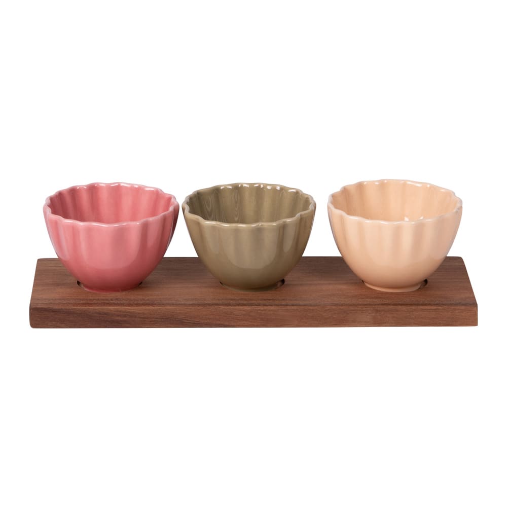 Set apéritif 3 pièces  multicolore en grès