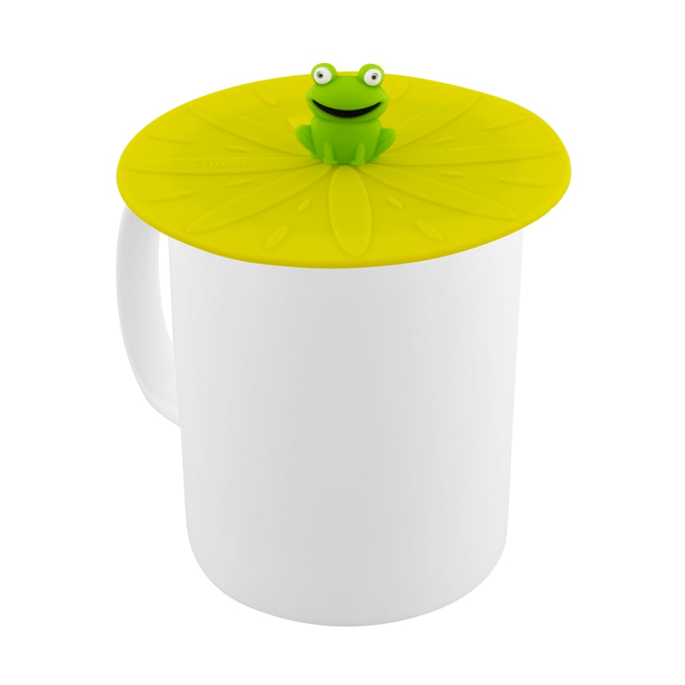 Couvercle silicone pour mug  grenouille silicone 10 x  3 cm x 3 cm