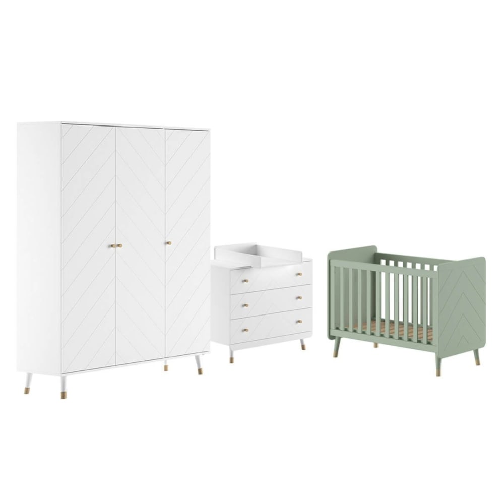 Chambre  avec lit bébé - portes table