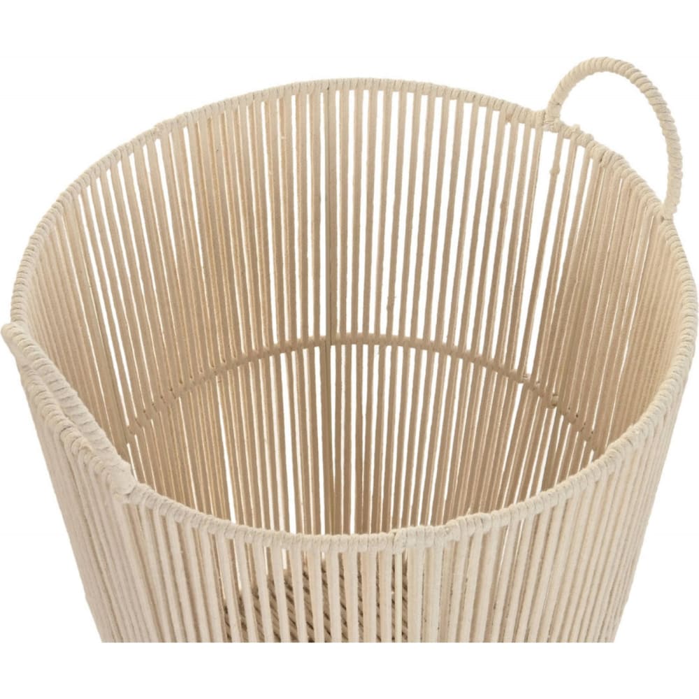Panier de rangement en coton et métal basicos (lot de 3) — vue 4