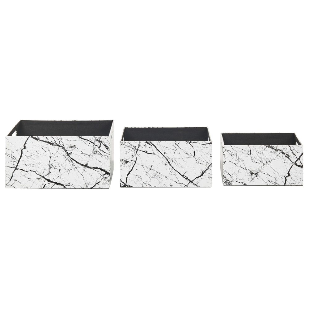 Lot de 3 boîtes cuir pu blanc — vue 4