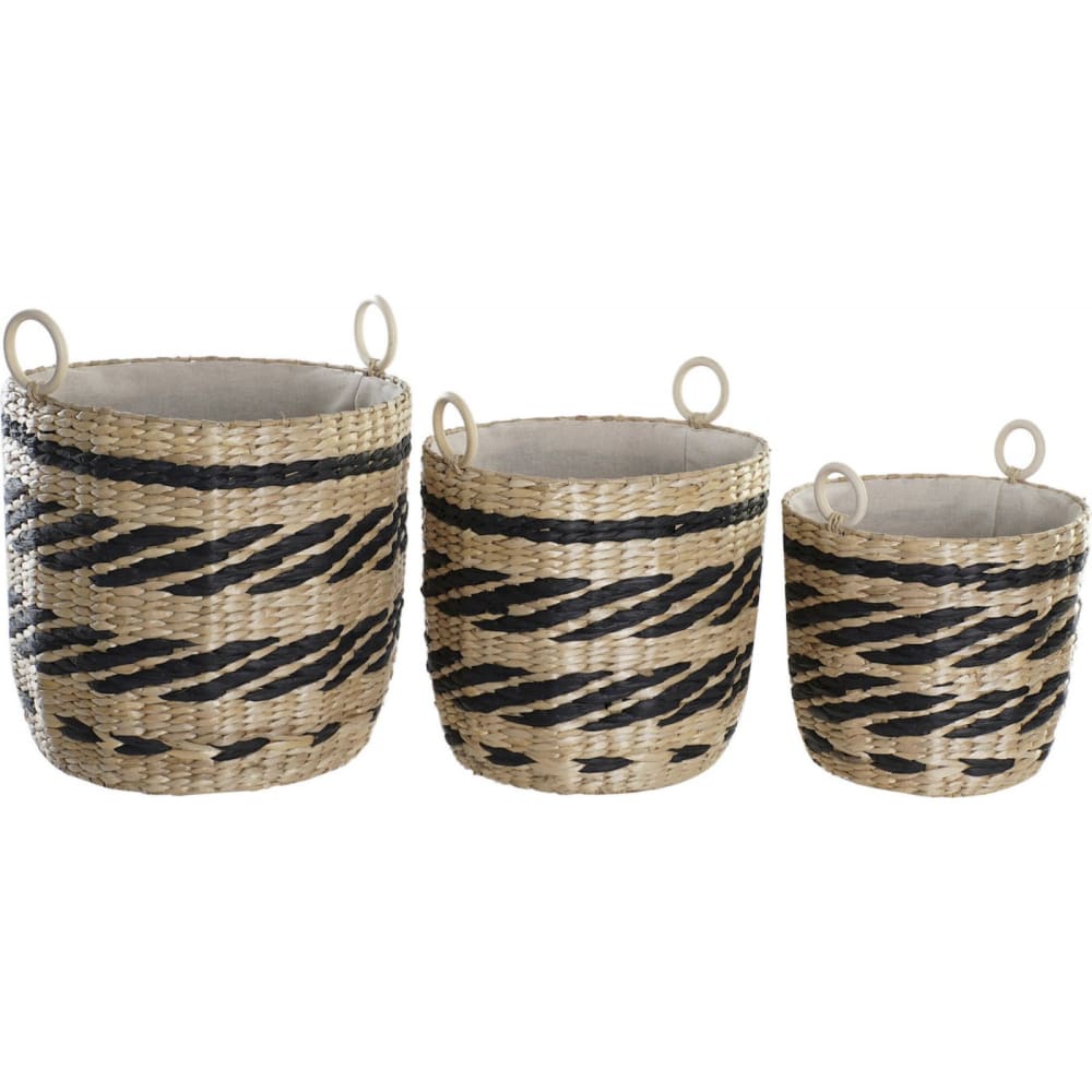 Paniers en résine forme classique colonial (lot de 3)