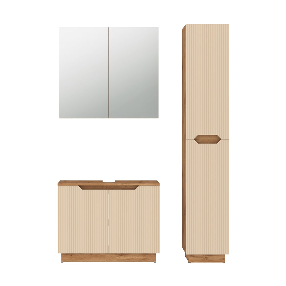Meubles bain 3 pièces cachemire 80x62.1cm