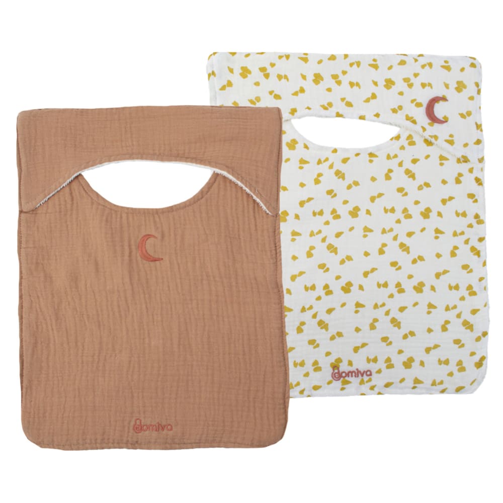 Lot de 2 bavoirs 3/24 mois savane coton naturel 3 - 24 mois