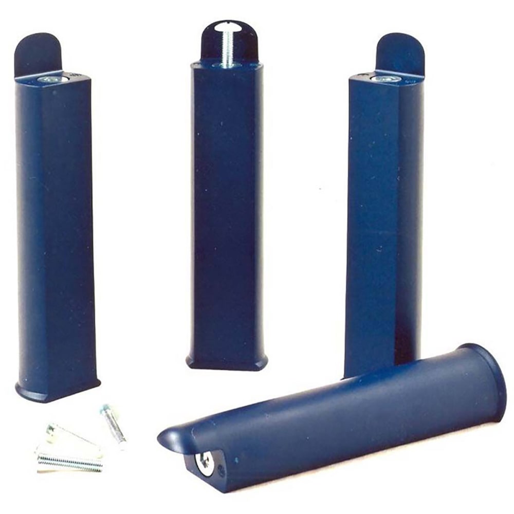 Jeu  de 4 pieds 22 cm bleus pour cadre à lattes
