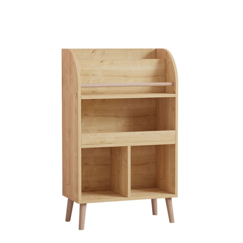 Bibliothèque en bois ''minola'' - 60 x 30 x 102 cm - beige