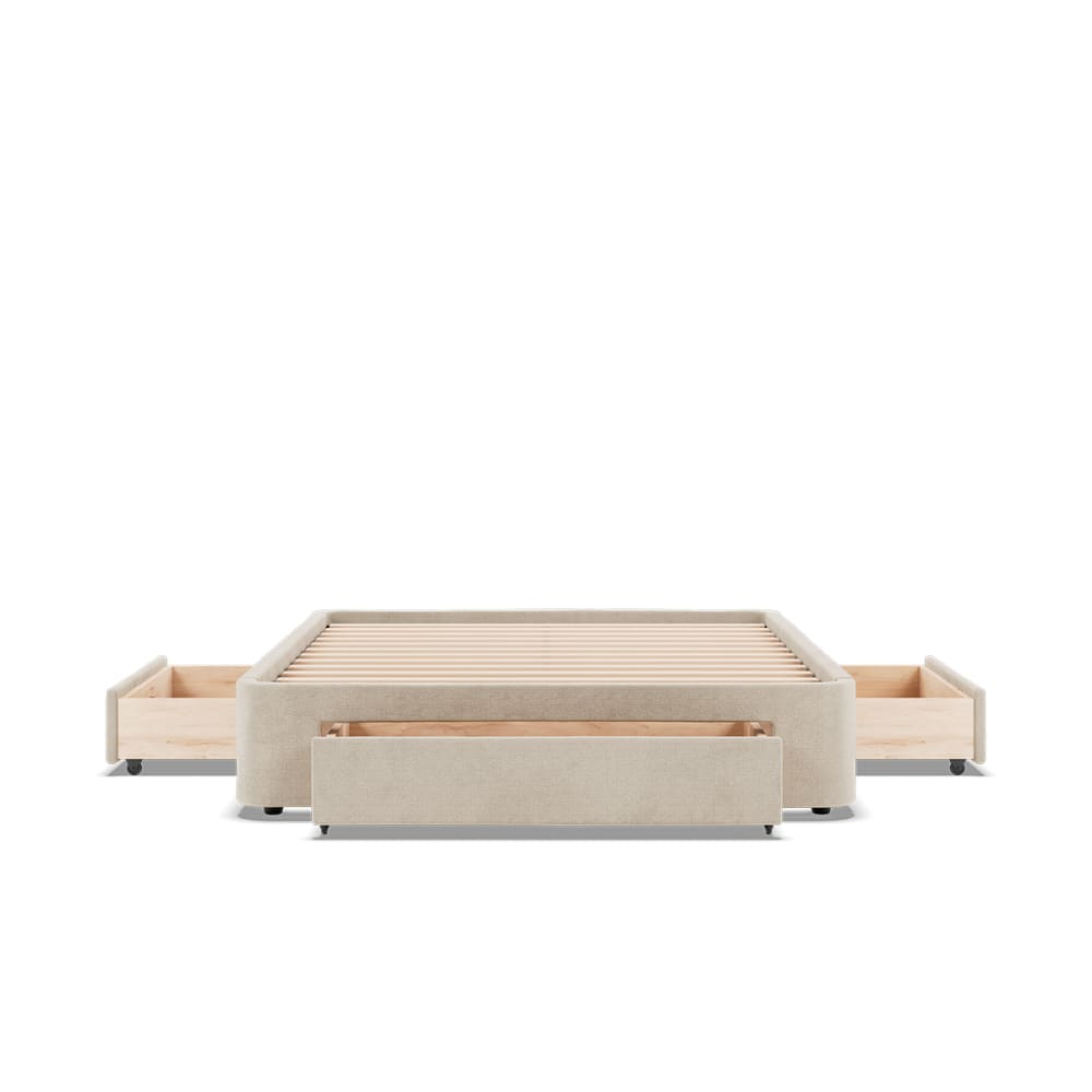 Sommier beige 3 tiroirs