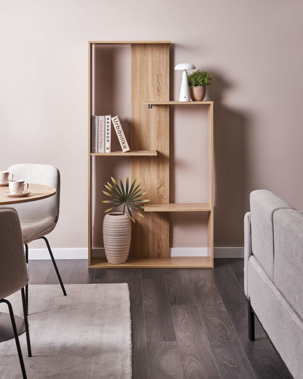 Bibliothèque 3 étagères 163 cm marron clair