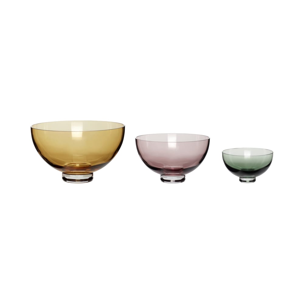 Lot de 3 bols en verre