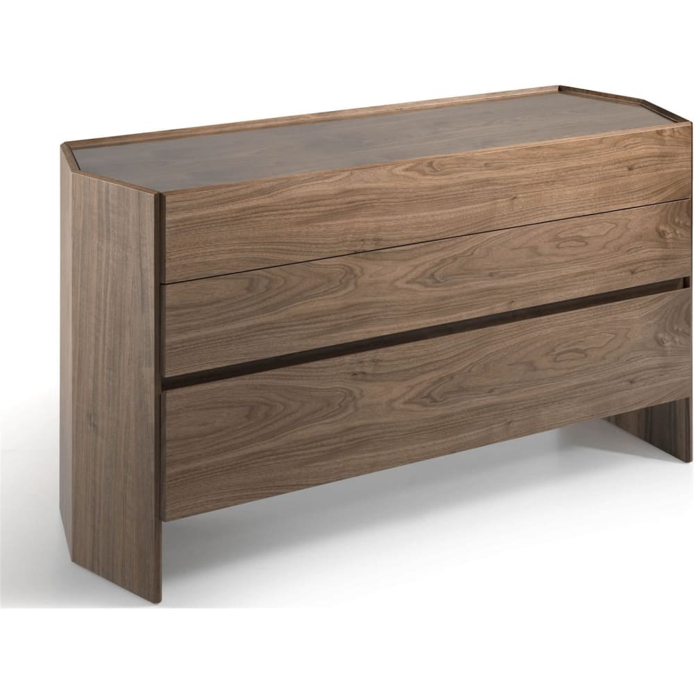 Commode hexagonale en bois 3 tiroirs plateau en verre trempé Commode hexagonale en bois 3 tiroirs plateau en verre trempé