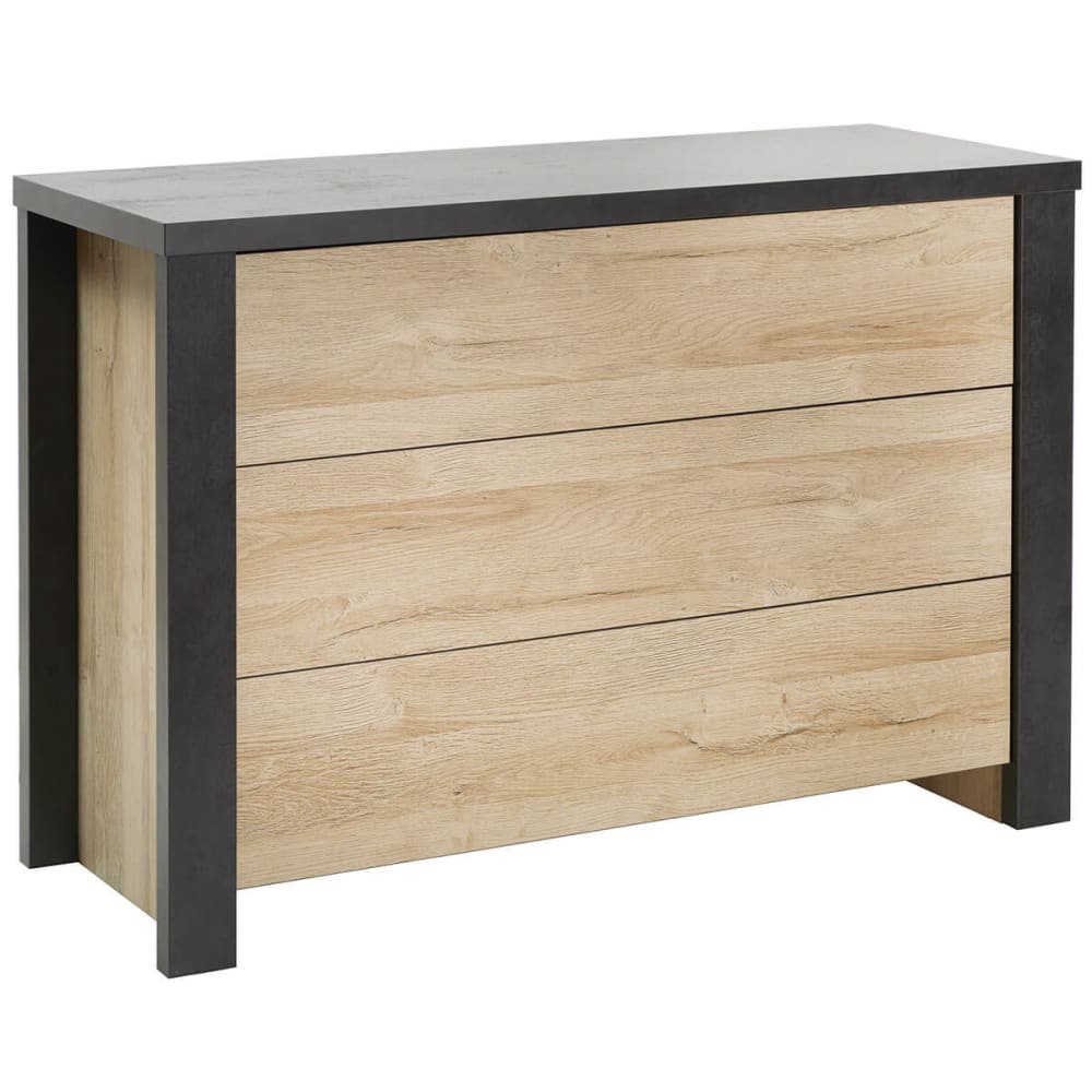 Commode  3 tiroirs effet - bois