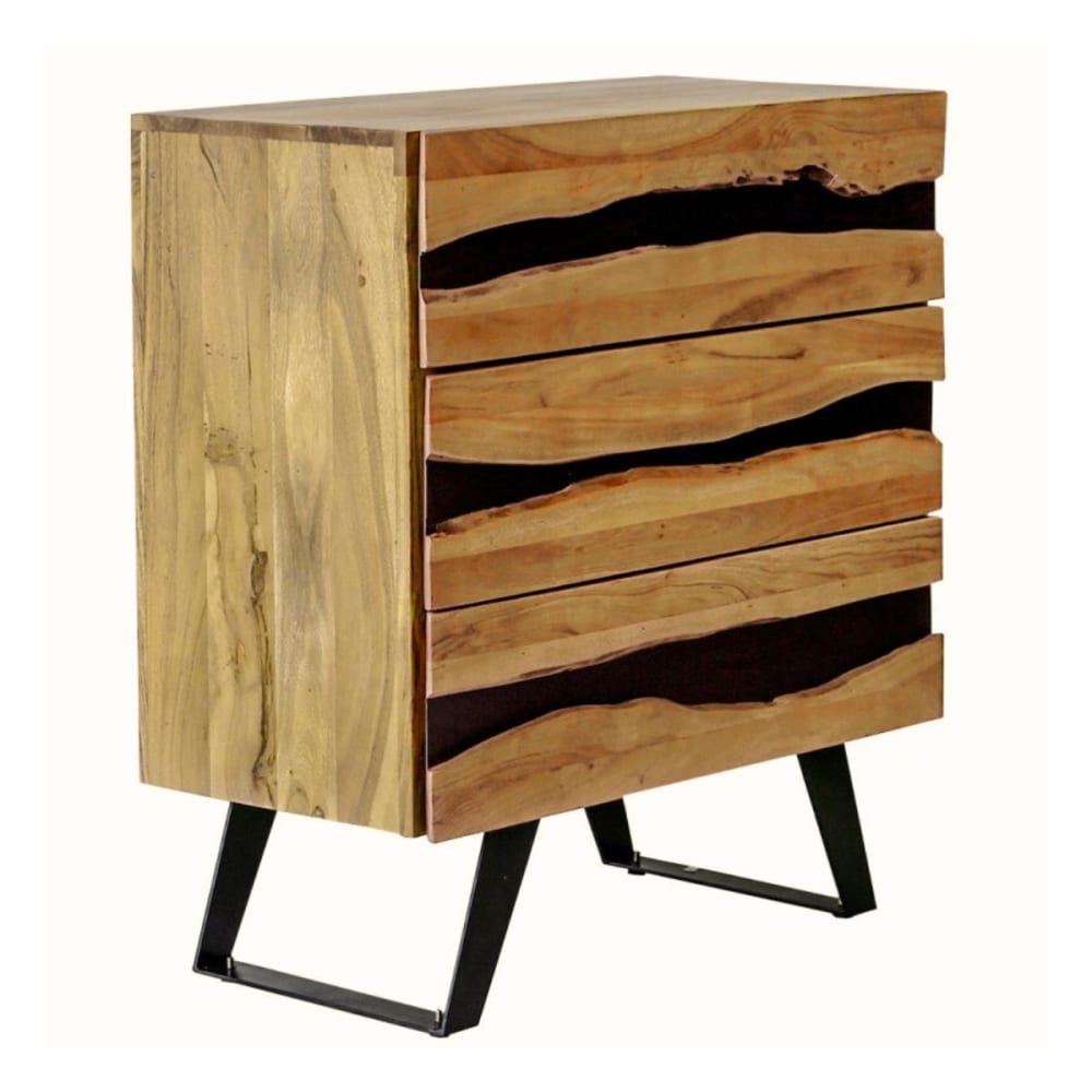 Commode  3 tiroirs en - noir