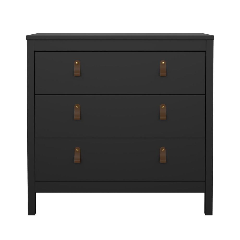 commode 3 tiroirs noir