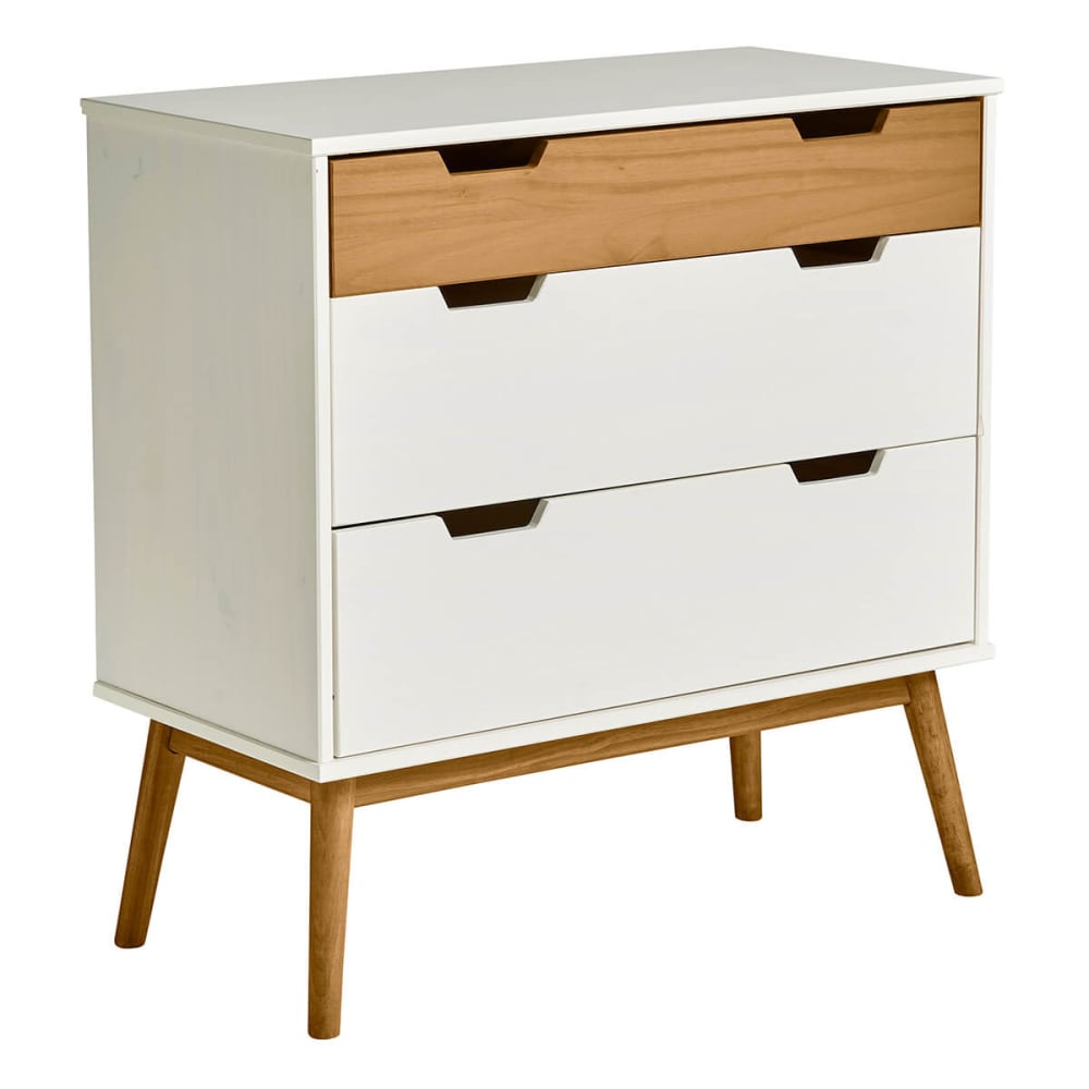 commode  3 tiroirs blanc