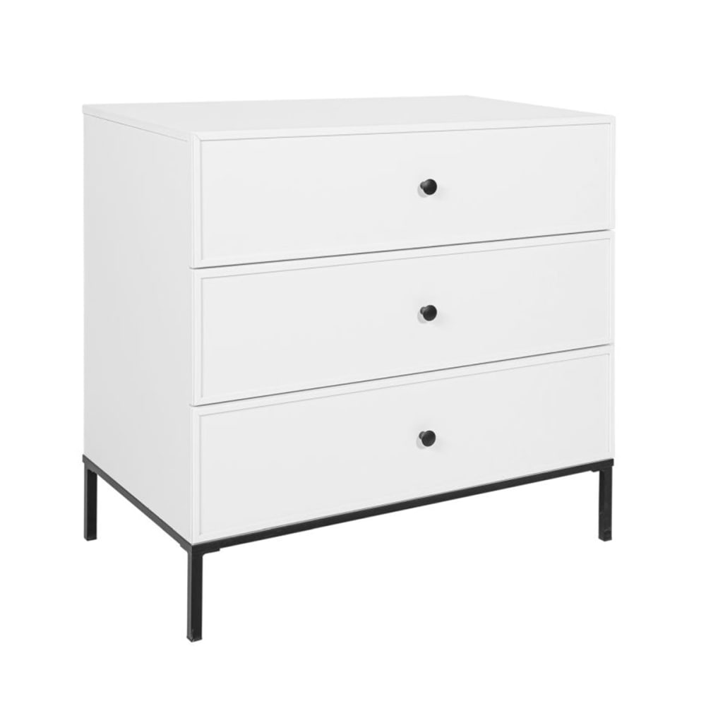 Commode 3 tiroirs panneaux stratifiés multicolore