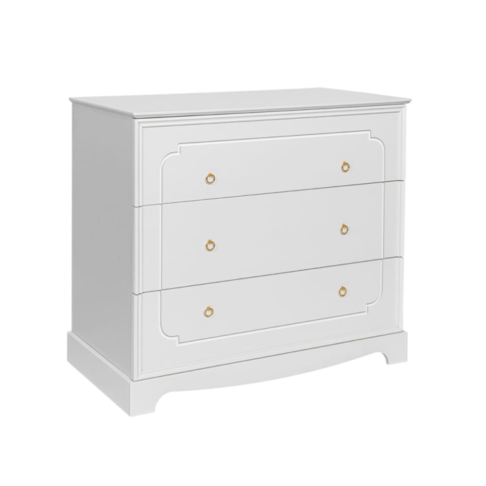 Commode 3 tiroirs panneaux mdf blanc Commode 3 tiroirs panneaux mdf blanc