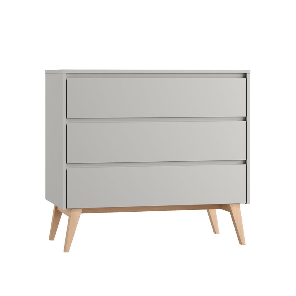 Commode 3 tiroirs panneaux mdf et stratifiés gris Commode 3 tiroirs panneaux mdf et stratifiés gris