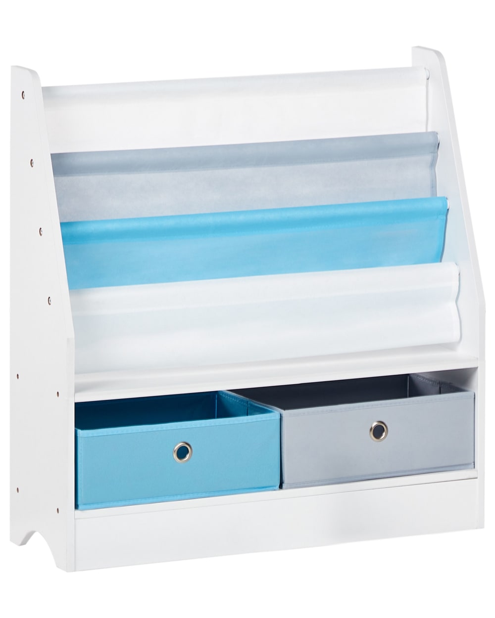 Bibliothèque 3 étagères 74 cm blanc