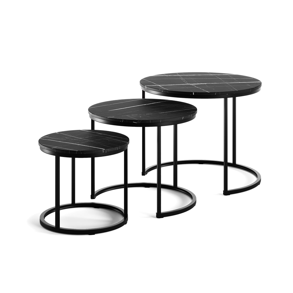 Ensemble table basse - marbre