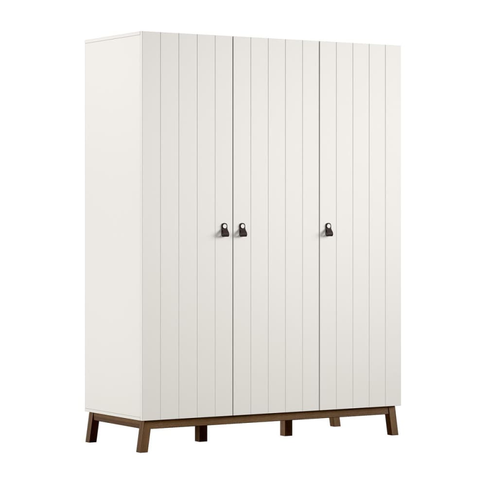 Armoire sezane 3 portes clay/noix