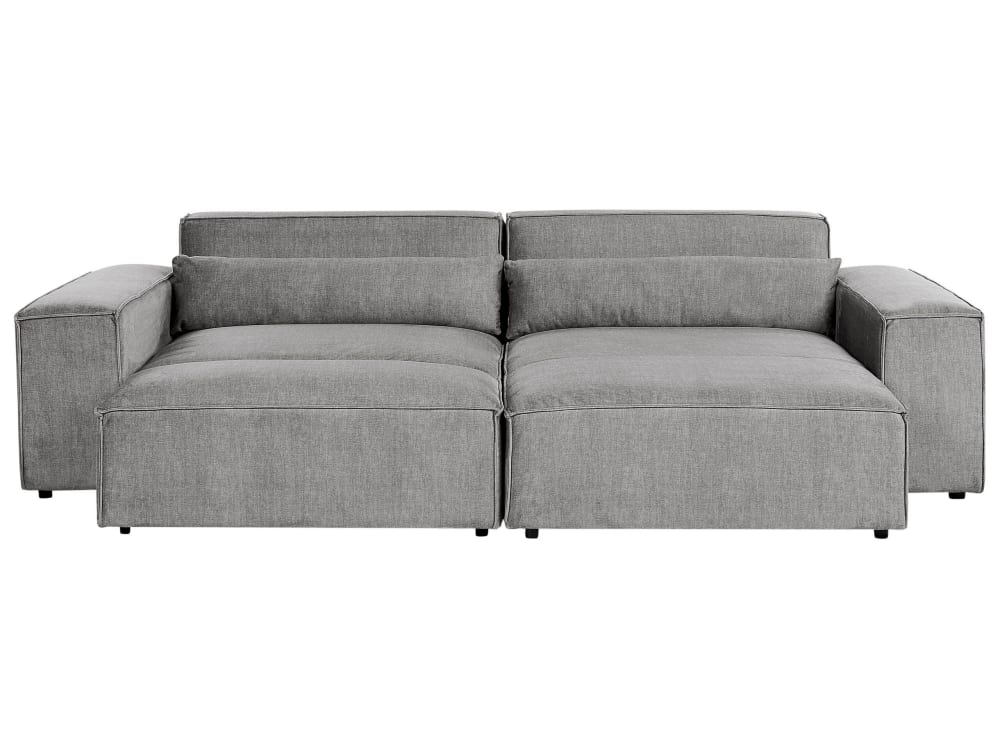 Canapé d'angle 3 personnes en tissu gris Canapé d'angle 3 personnes en tissu gris