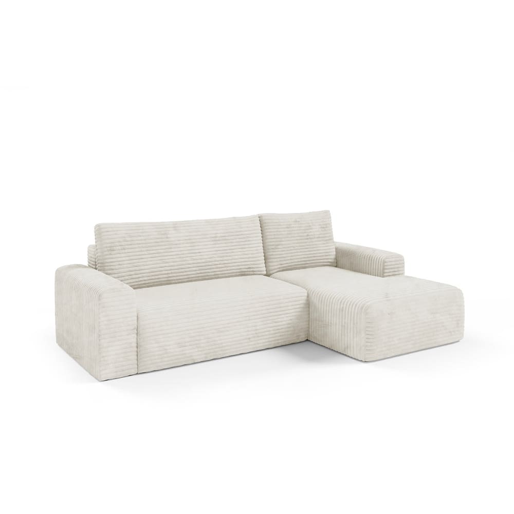 Canapé d'angle droit convertible bois de pin blanc Canapé d'angle droit convertible bois de pin blanc