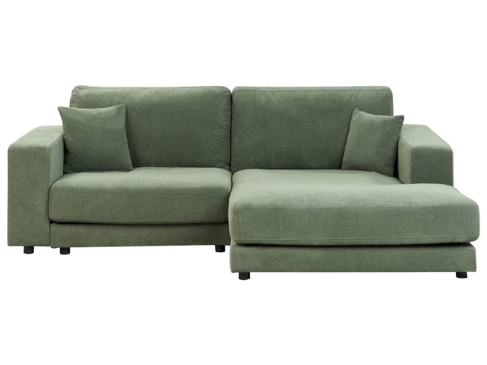 Canapé d'angle 3 personnes en tissu vert Canapé d'angle 3 personnes en tissu vert