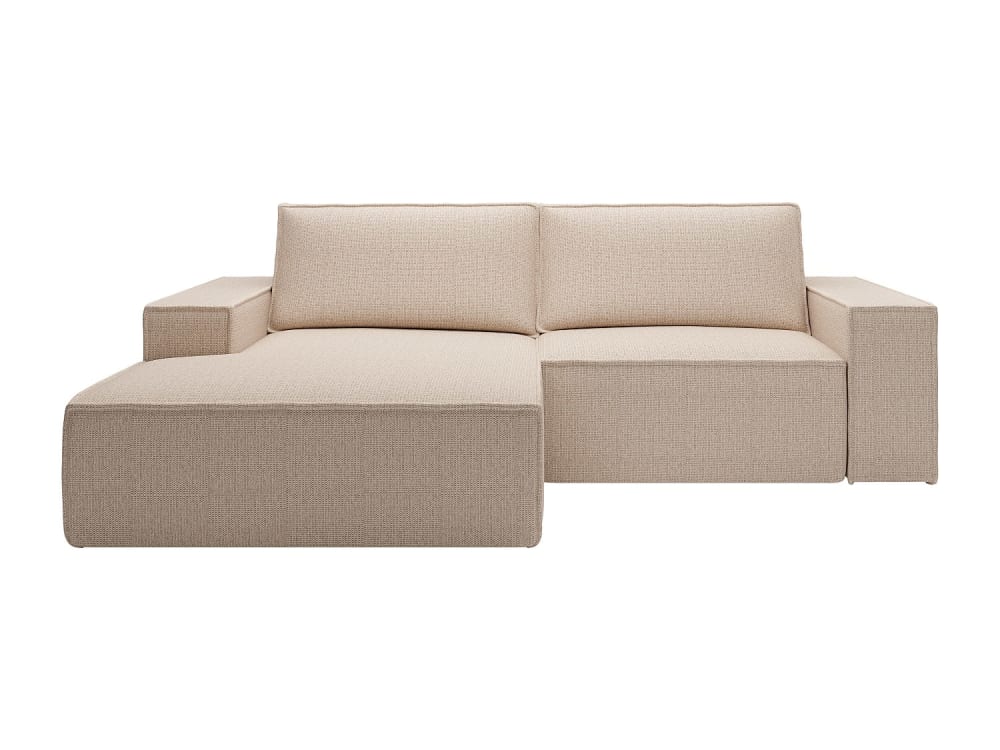 Canapé d'angle polyester 3 places beige Canapé d'angle polyester 3 places beige