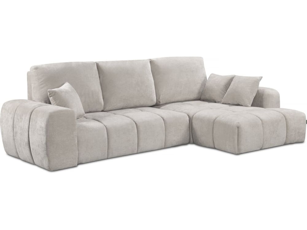 Canapé d'angle 3 places en chenille beige Canapé d'angle 3 places en chenille beige