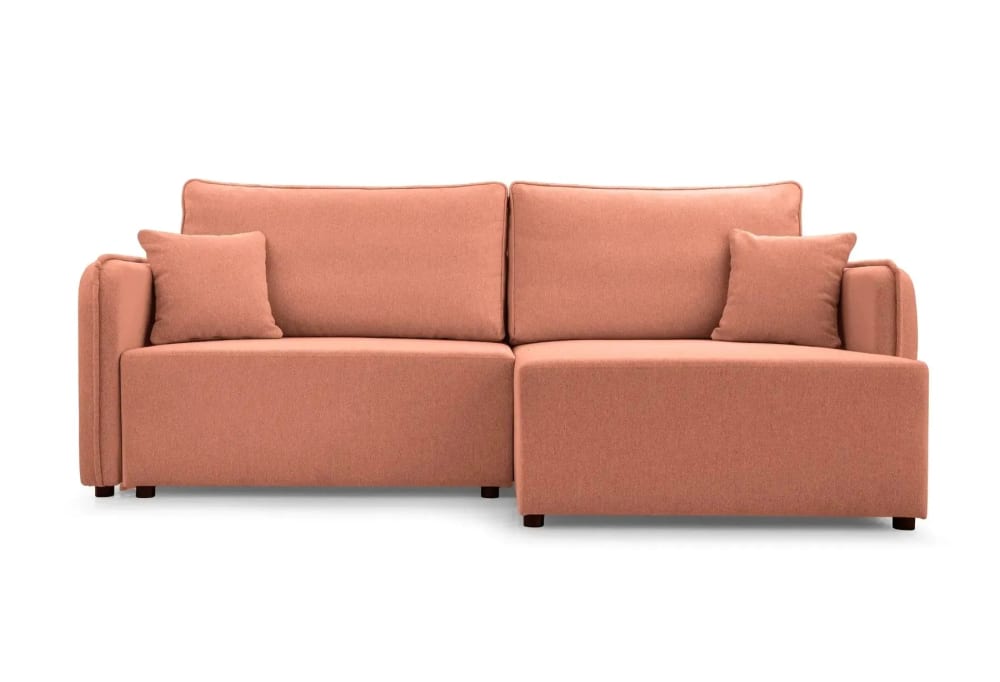 Canapé d'angle convertible - terracotta