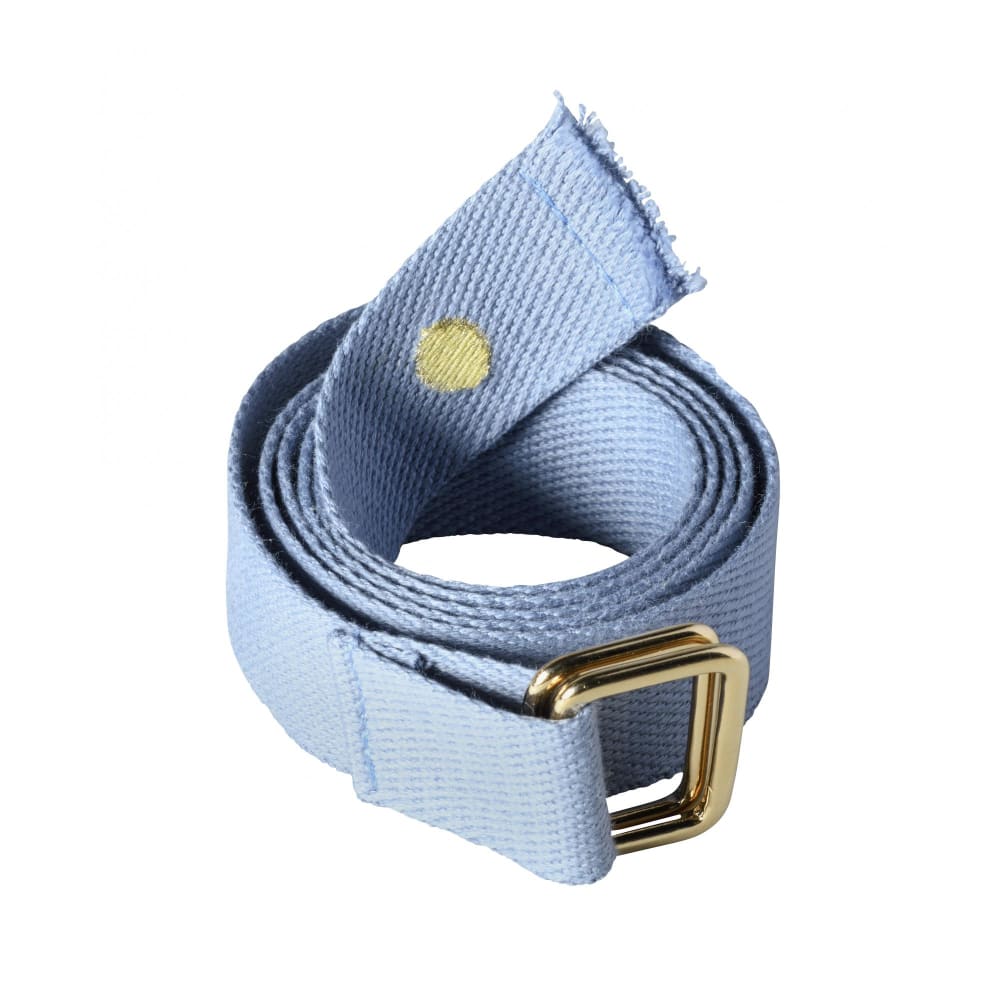 Ceinture  en coton bio bleu 3 x 110 cm