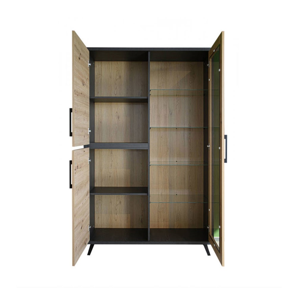 Vitrine 3 portes décor