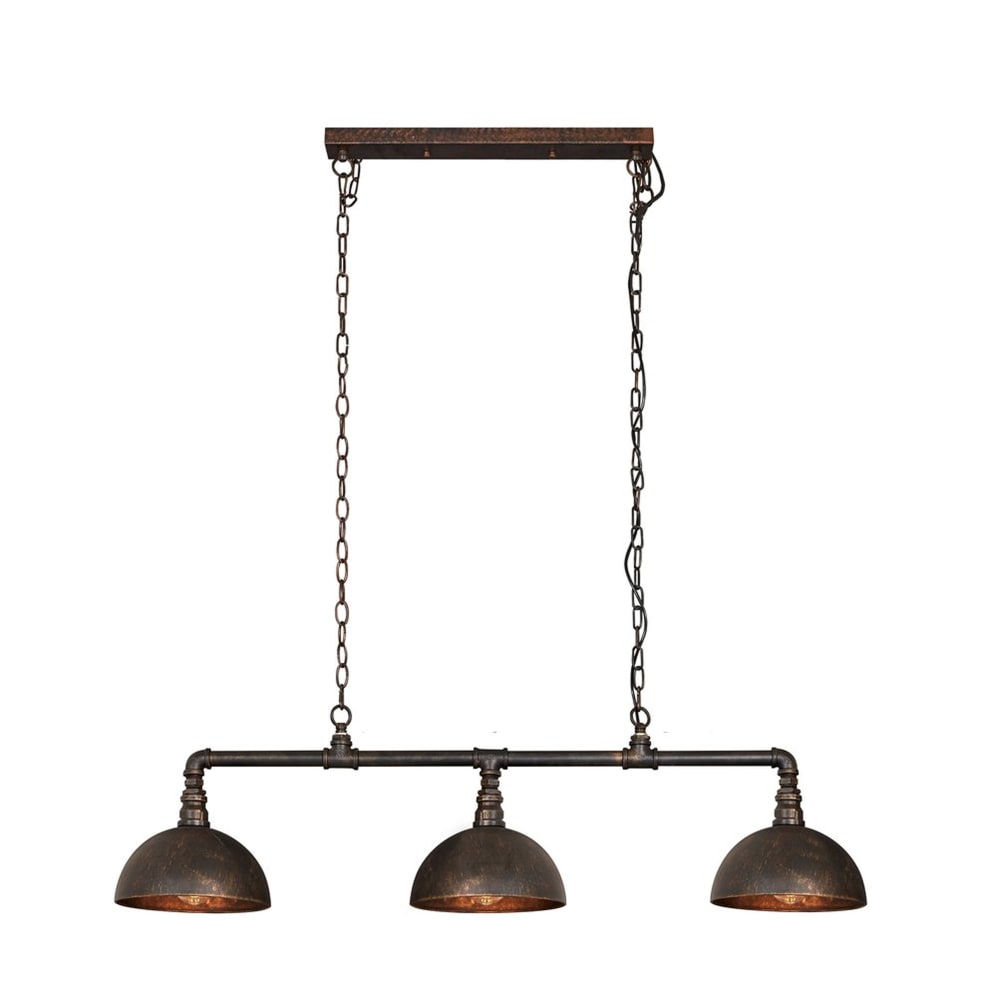 Suspension industriel 3 lampes en métal noir - amp — vue 3