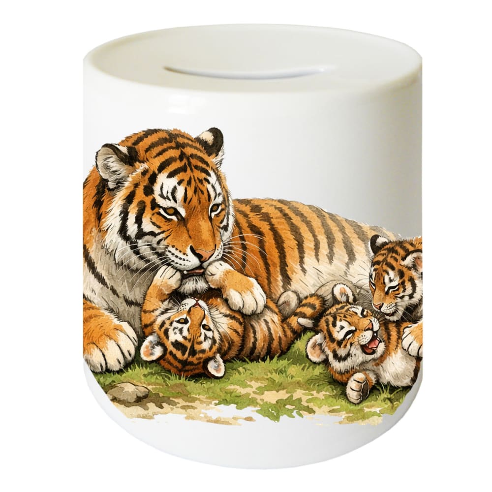 Tirelire tigres en céramique h9,5 cm Tirelire tigres en céramique h9,5 cm