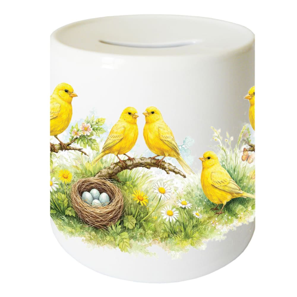 Tirelire canaris en céramique d9,5 cm Tirelire canaris en céramique d9,5 cm